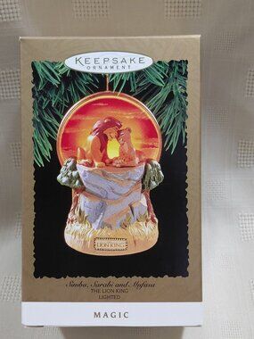 NOB The Lion King Simba Sarabi Mufasa Lighted Magic Disney Hallmark Ornament